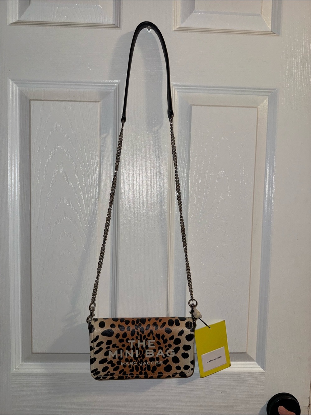 Marc Jacobs Mini Crossbody Bag in Leopard Print Brown and Black